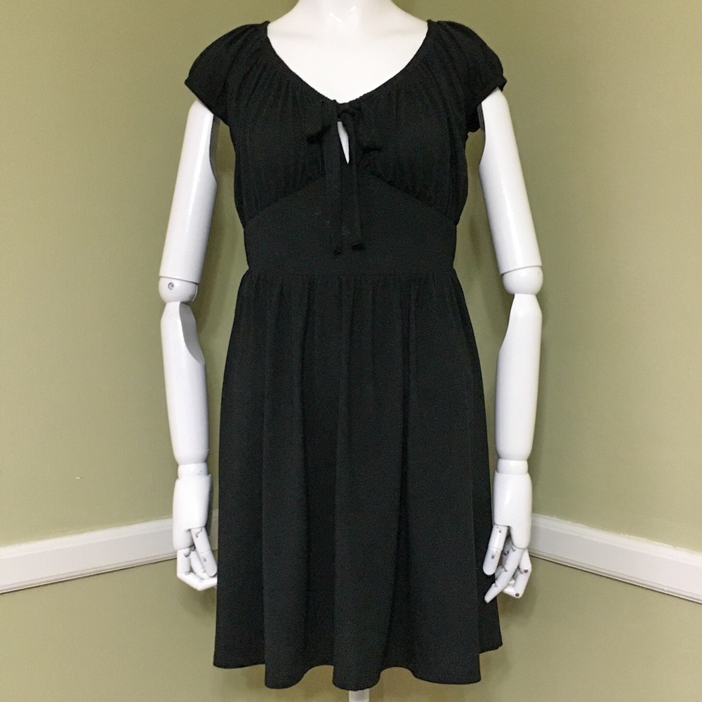 Bailey Blue Black Keyhole Bow Dress